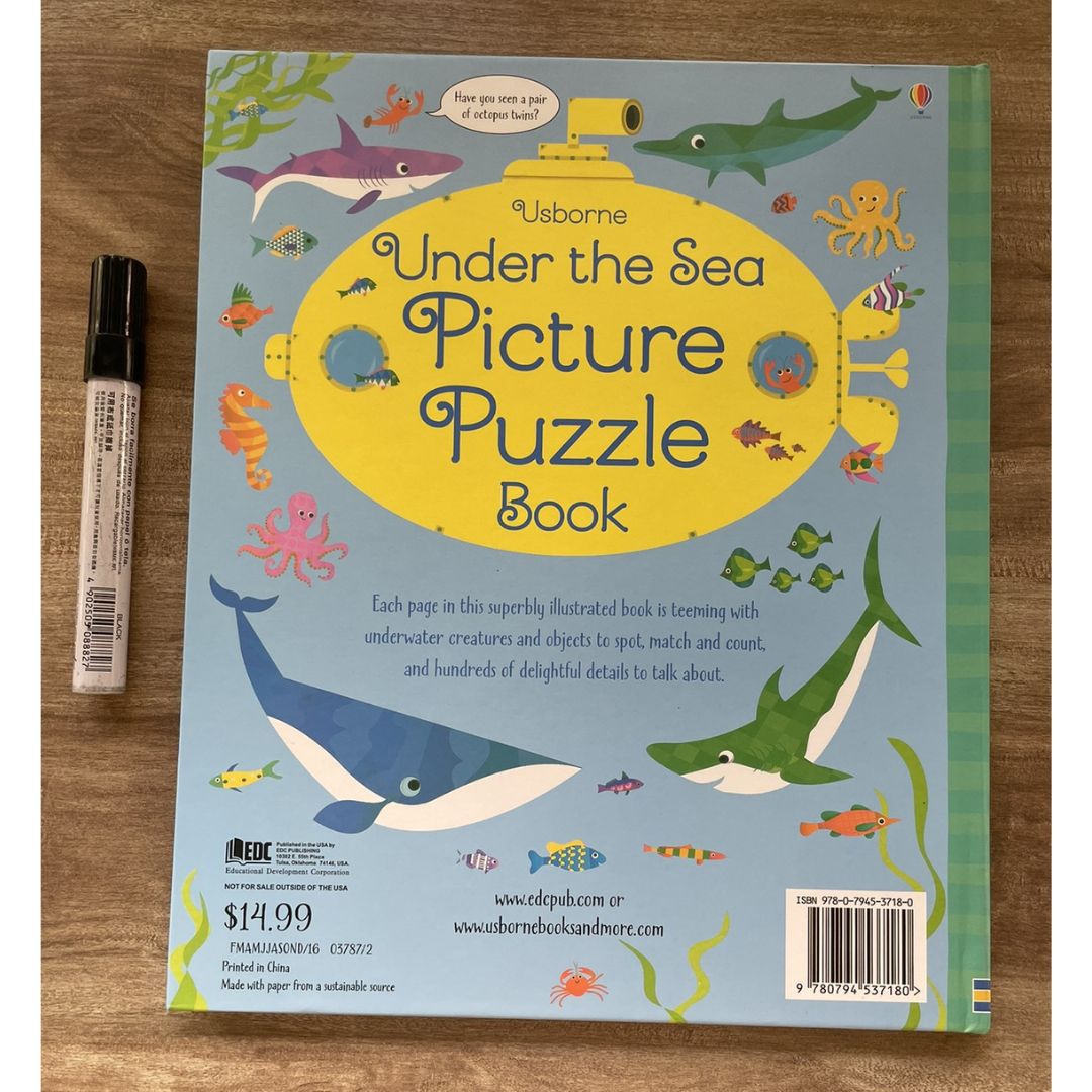Usborne Picture Puzzle Book (SINGLES, brand new Hardcover) Animals / Farm / Under the Sea - with SLIGHT DENTS on book cover