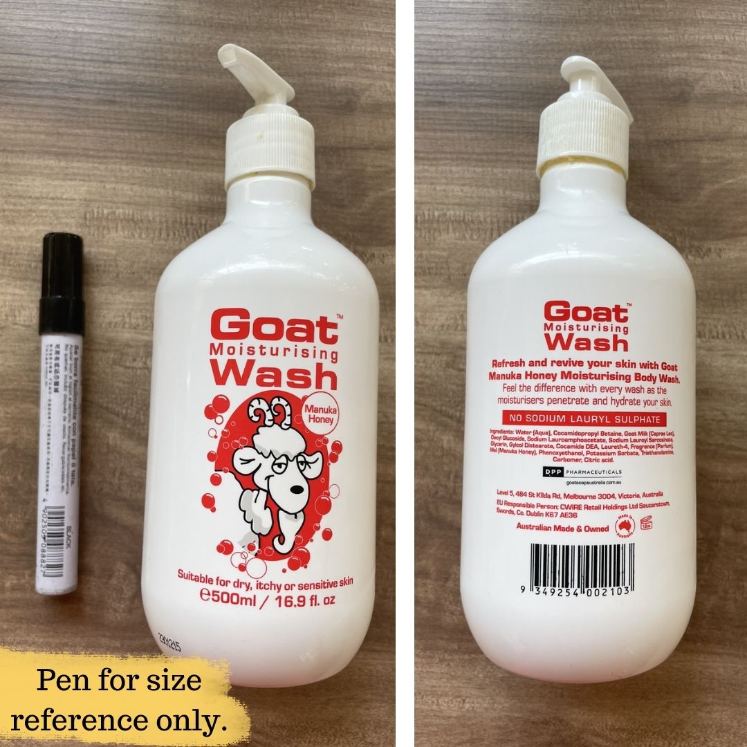 Goat Moisturising Body Wash (Original / Manuka Honey) 500ml (SINGLES)