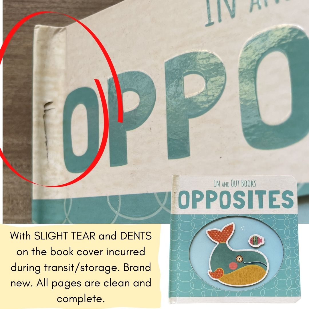 IN and OUT Board Books (SINGLES) Colors / Numbers / Opposites / Shapes (brand new, with SLIGHT DENTS on book cover)