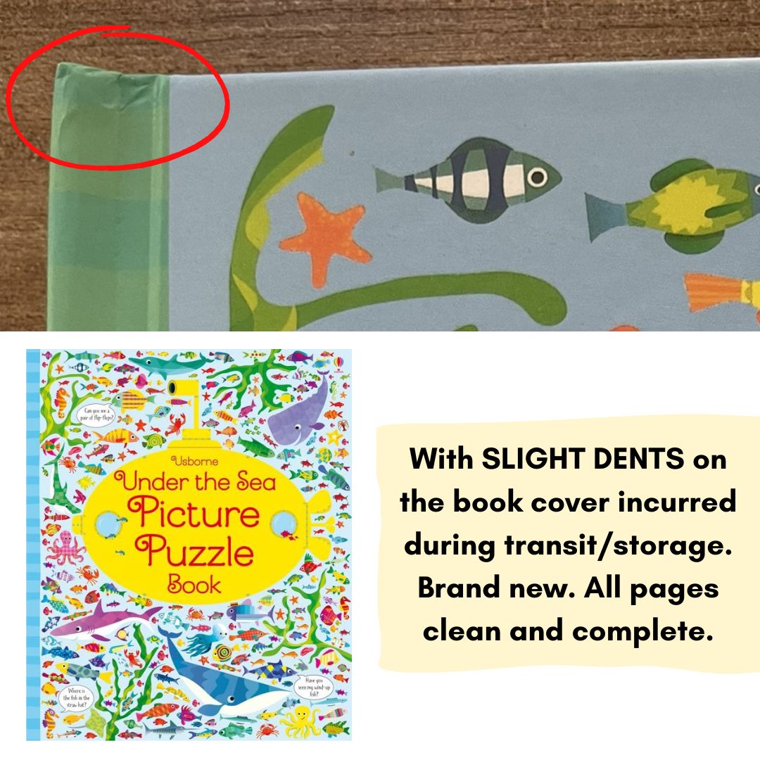 Usborne Picture Puzzle Book (SINGLES, brand new Hardcover) Animals / Farm / Under the Sea - with SLIGHT DENTS on book cover