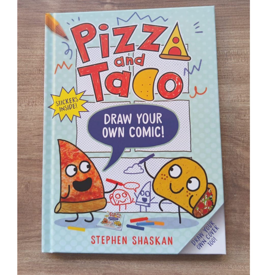 Pizza and Taco, A Graphic Novel: BEST CHRISTMAS EVER / COOLEST CLUB EVER / DRAW YOUR OWN COMIC (SINGLES) brand new hardcover, with SLIGHT DENTS on book cover