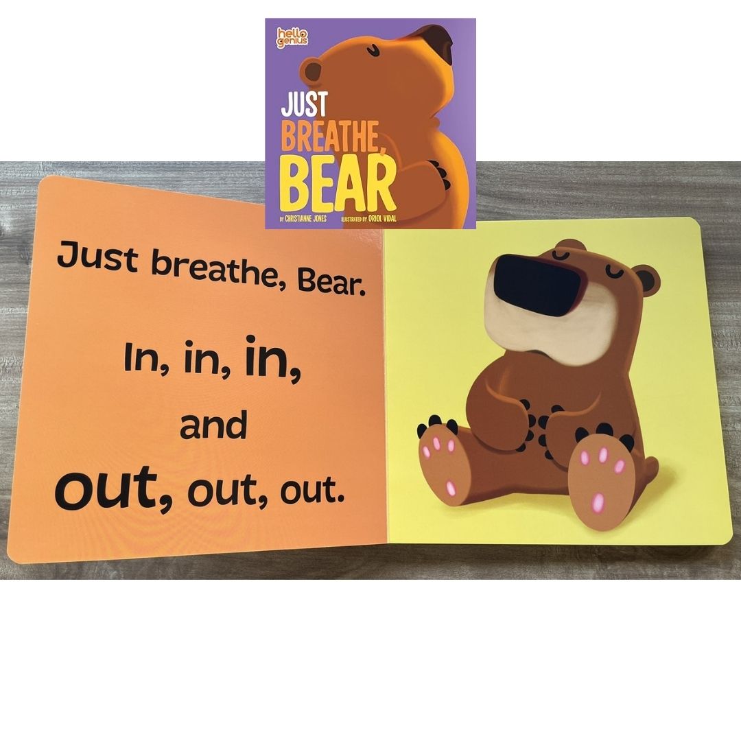 Hello Genius BOARD BOOKS (SINGLES) Little Dinos Don't Push / Just Breathe Bear / Little Lion Shares etc (book covers with SLIGHT DENTS)