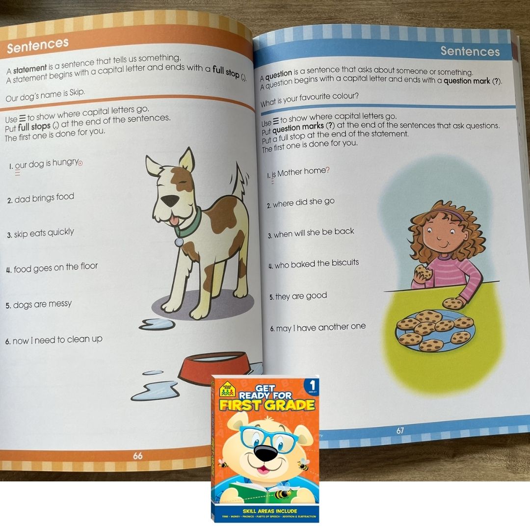 School Zone GET READY for Preschool / Kindergarten / First Grade Workbook (SINGLES) brand new softcover