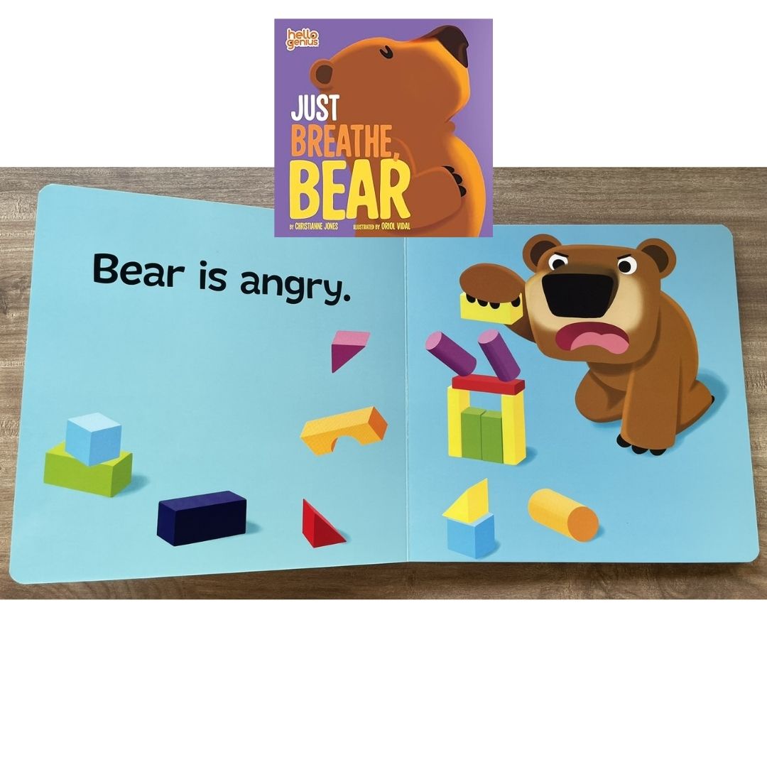 Hello Genius BOARD BOOKS (SINGLES) Little Dinos Don't Push / Just Breathe Bear / Little Lion Shares etc (book covers with SLIGHT DENTS)