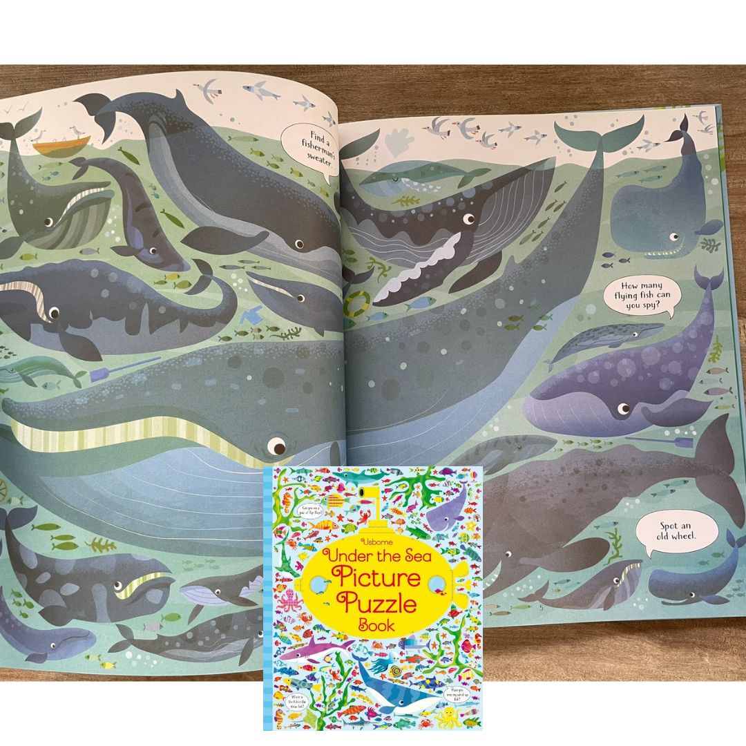Usborne Picture Puzzle Book (SINGLES, brand new Hardcover) Animals / Farm / Under the Sea - with SLIGHT DENTS on book cover