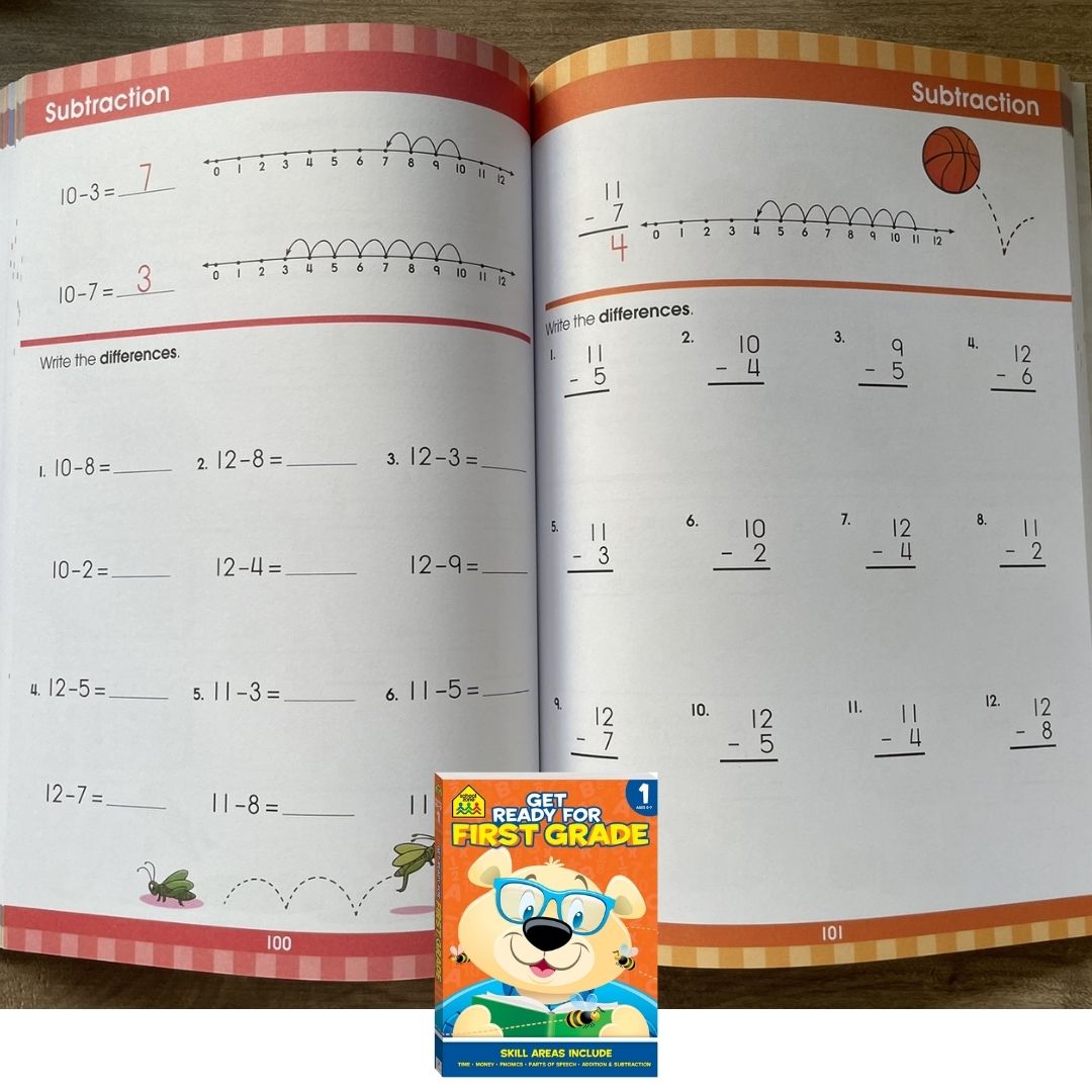 School Zone GET READY for Preschool / Kindergarten / First Grade Workbook (SINGLES) brand new softcover