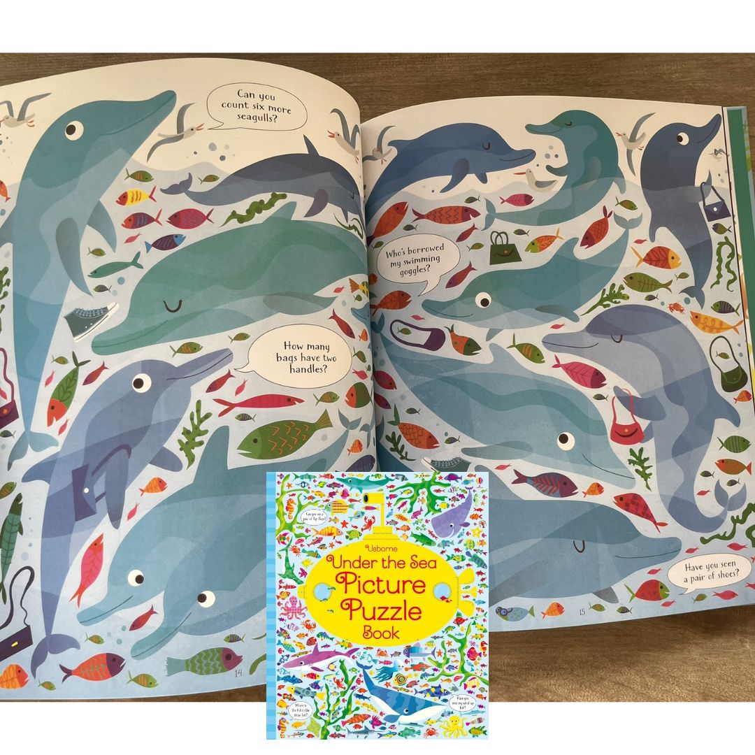 Usborne Picture Puzzle Book (SINGLES, brand new Hardcover) Animals / Farm / Under the Sea - with SLIGHT DENTS on book cover
