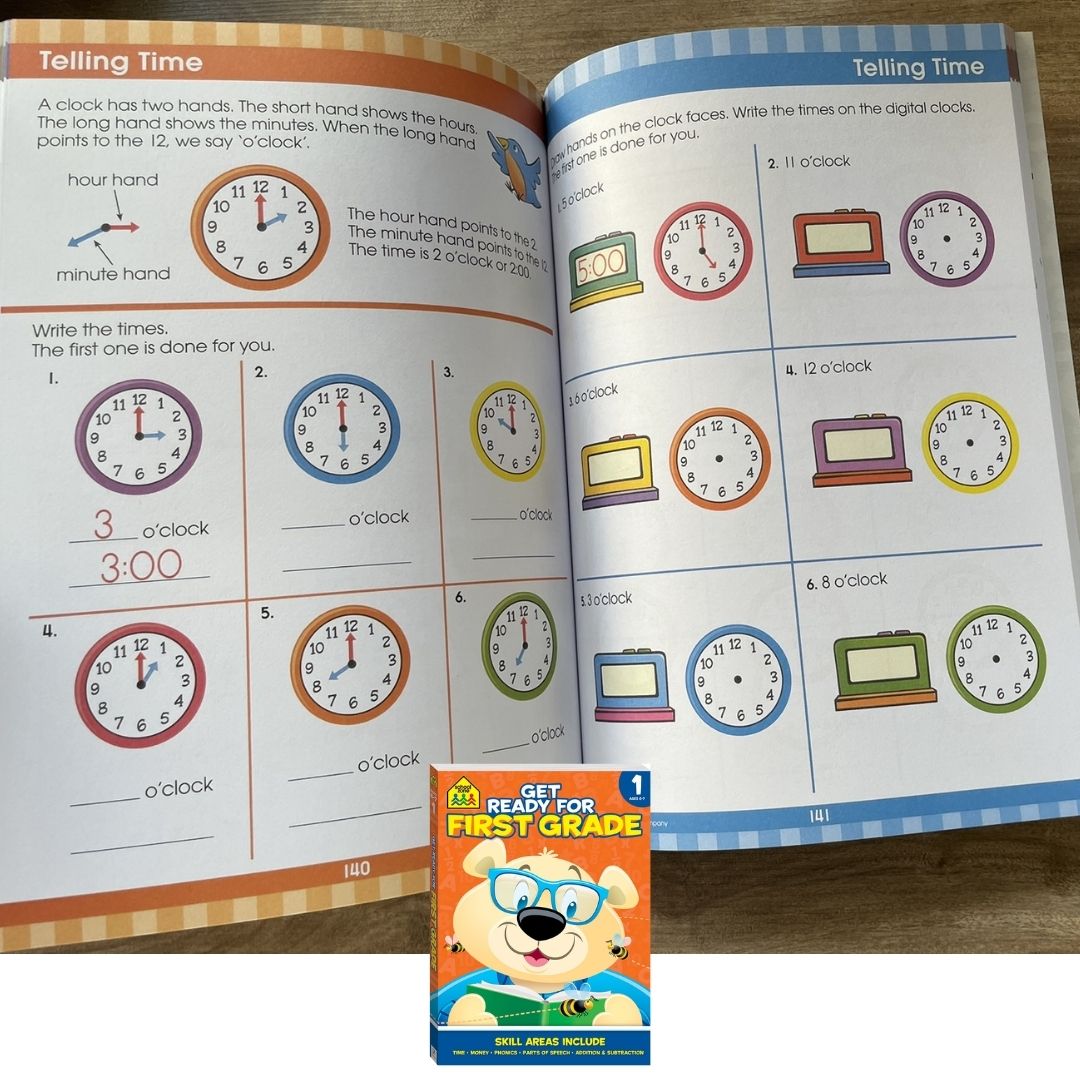 School Zone GET READY for Preschool / Kindergarten / First Grade Workbook (SINGLES) brand new softcover