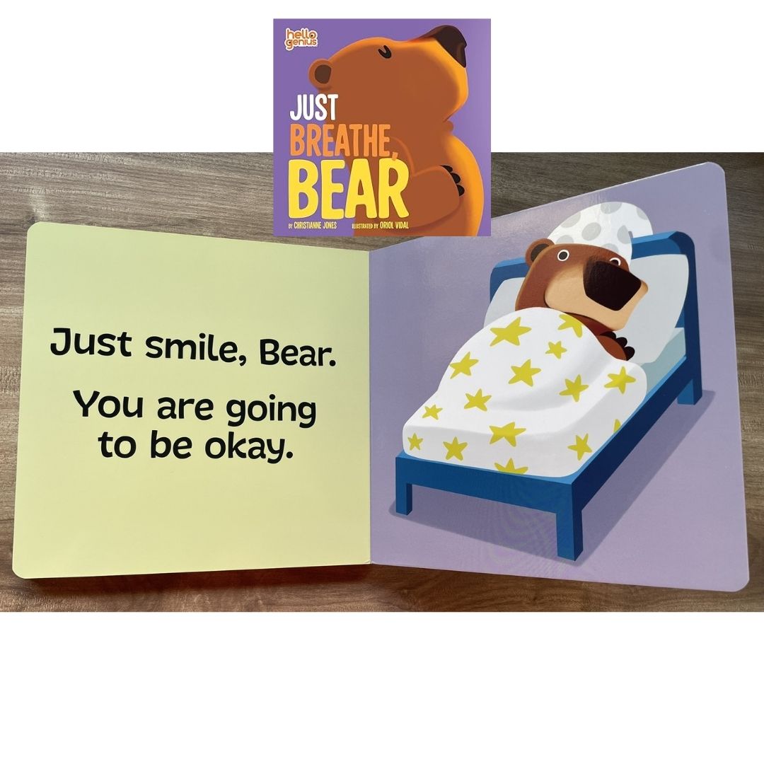 Hello Genius BOARD BOOKS (SINGLES) Little Dinos Don't Push / Just Breathe Bear / Little Lion Shares etc (book covers with SLIGHT DENTS)