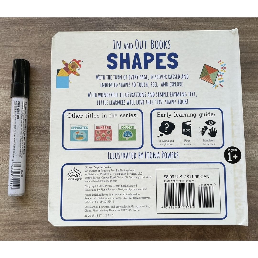 IN and OUT Board Books (SINGLES) Colors / Numbers / Opposites / Shapes (brand new, with SLIGHT DENTS on book cover)