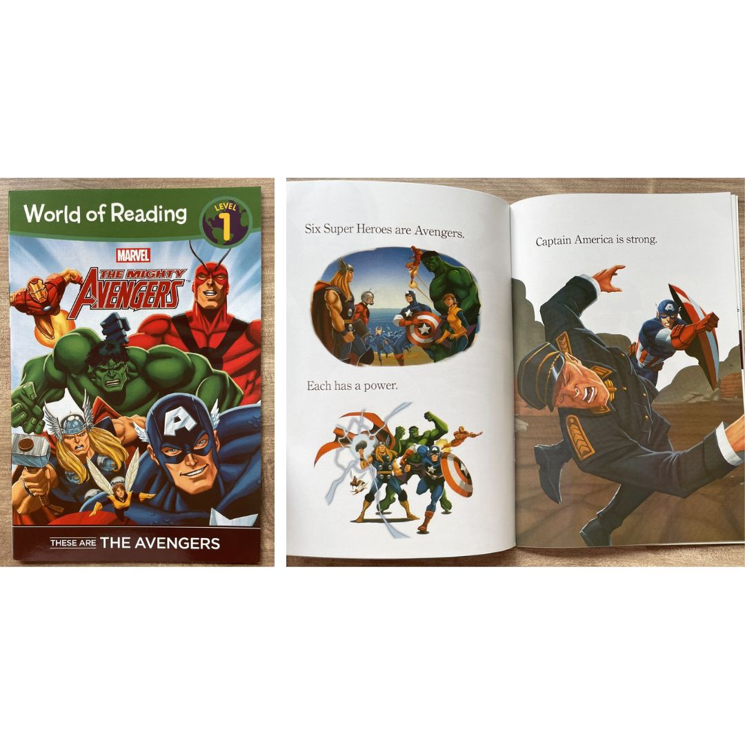 [With damage on some book pages, pls. see photos] World of Reading AVENGERS (17 books) (brand new softcover, no box) - Thor Iron Man Spiderman Hulk Captain America etc