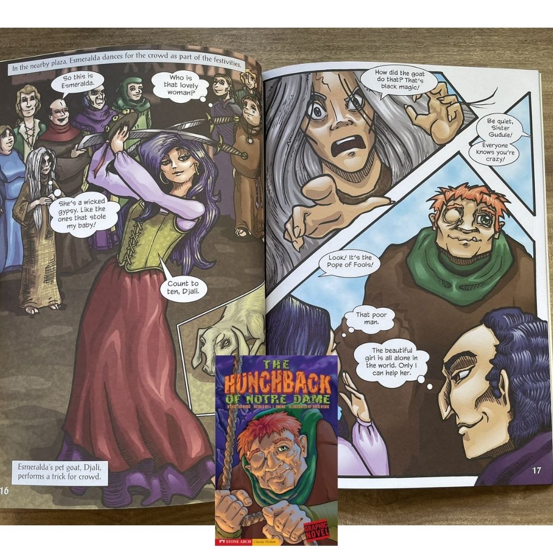 Classic Fiction Graphic Novel (SINGLES) (Alice in Wonderland / Gulliver's Travels / The Hunchback of Notre Dame / The Wizard of Oz) brand new softcover, with SLIGHT TEARS/DENTS/FOLDS on book cover