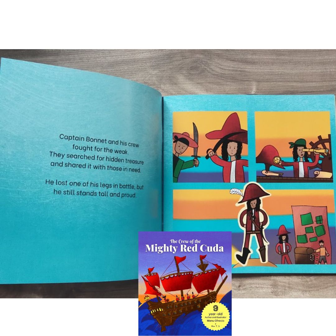 The Crew of the Mighty Red Cuda: A Pirate Adventure for A Good Cause, by a 9-year-old Author and Illustrator