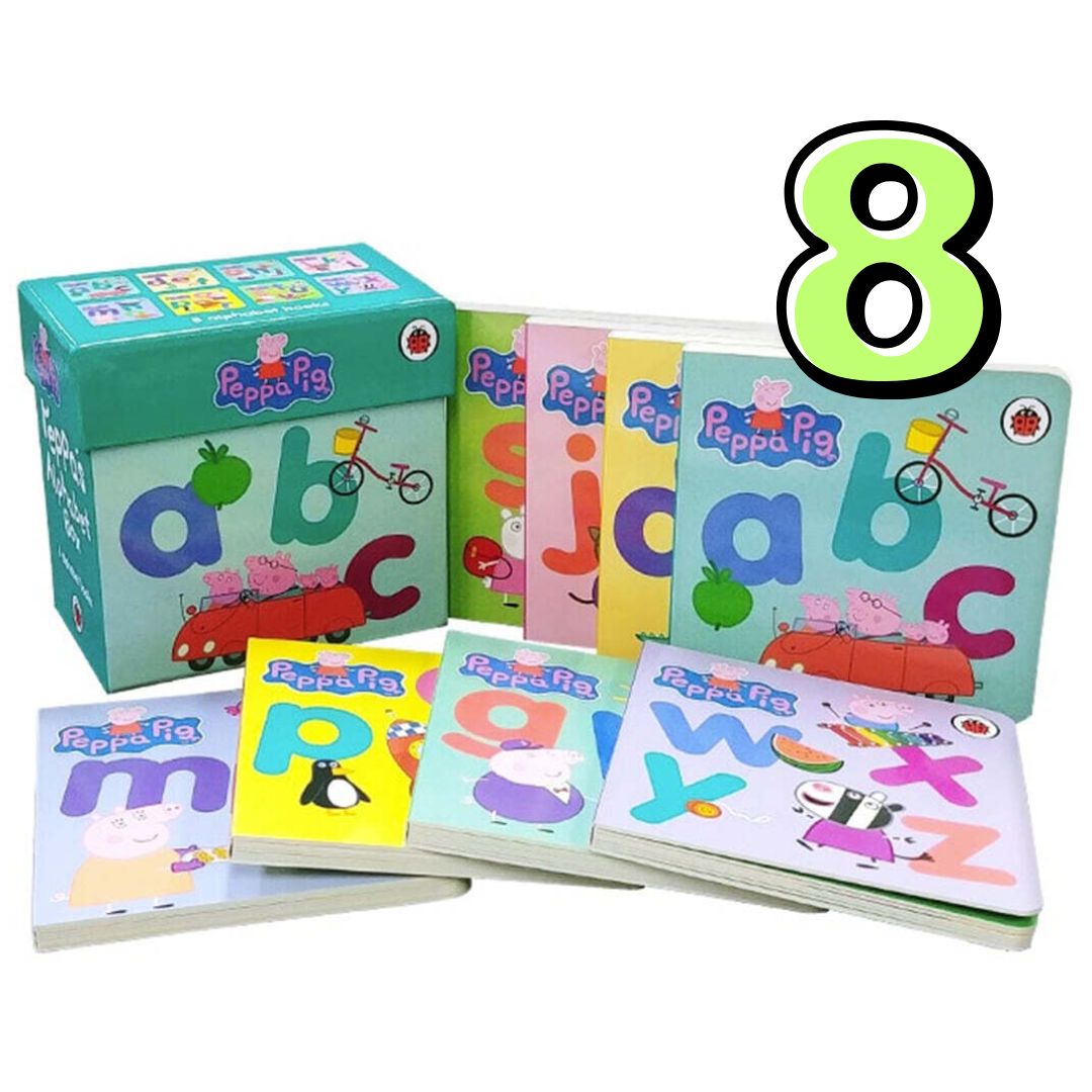 PEPPA PIG: PEPPA'S ALPHABET BOX (8 books) brand new board books