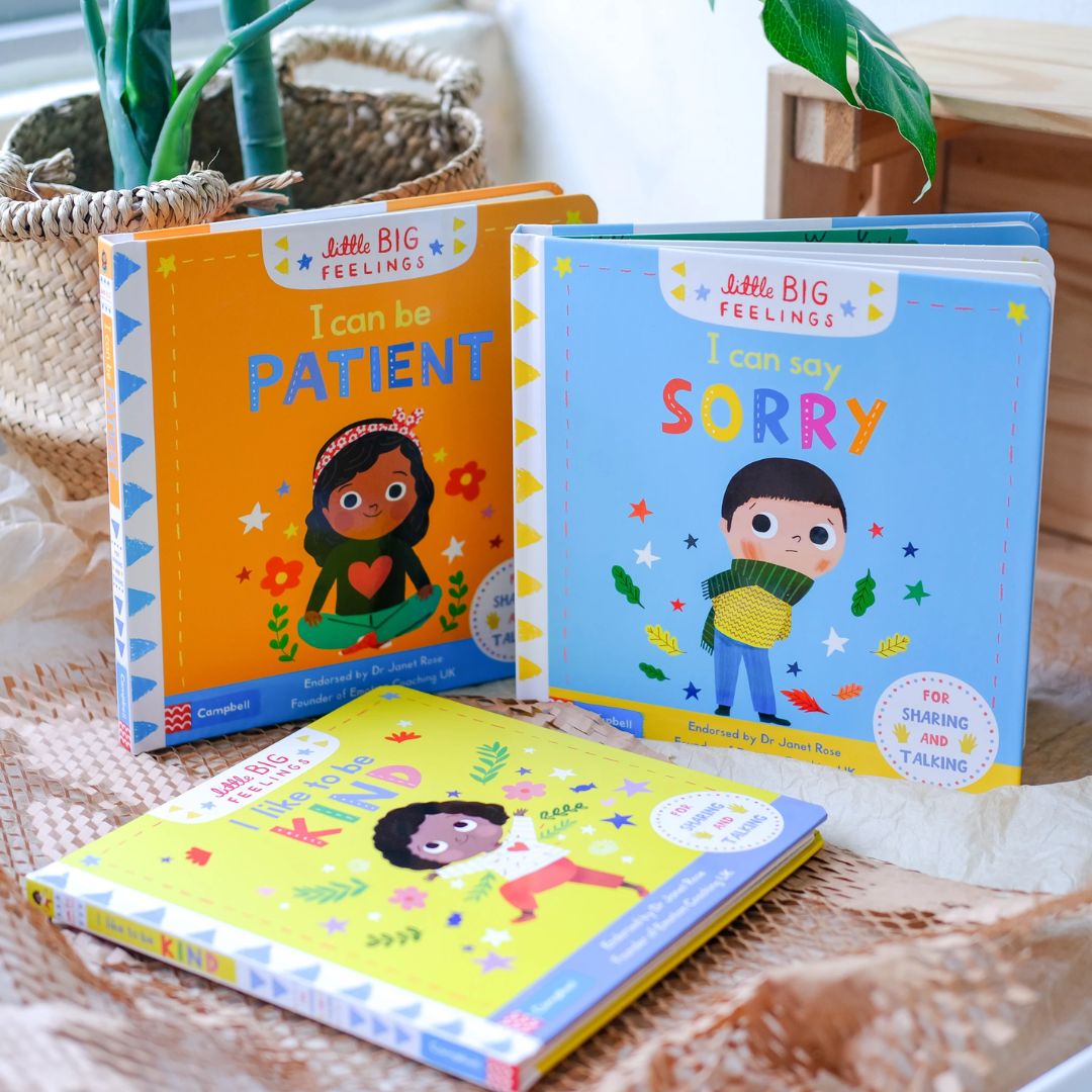 LITTLE BIG FEELINGS (retail / singles) board book - brand new, with SLIGHT DENTS on book cover (Happy / Angry / Worried / Sorry / Patient / Kind / Helpful)