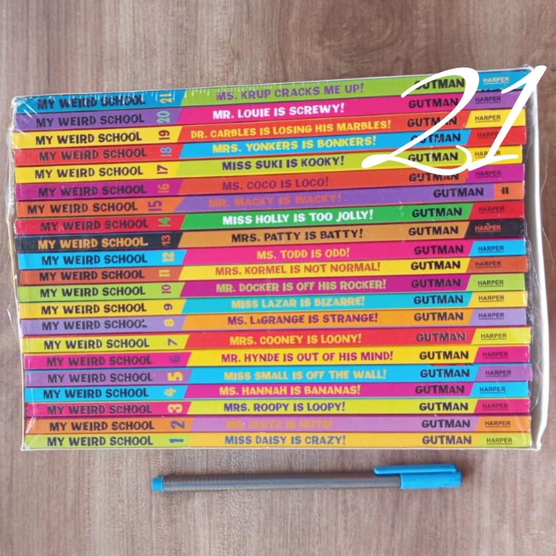 My Weird School (21 books) brand new softcover, BOX with SLIGHT DENTS, books no damage