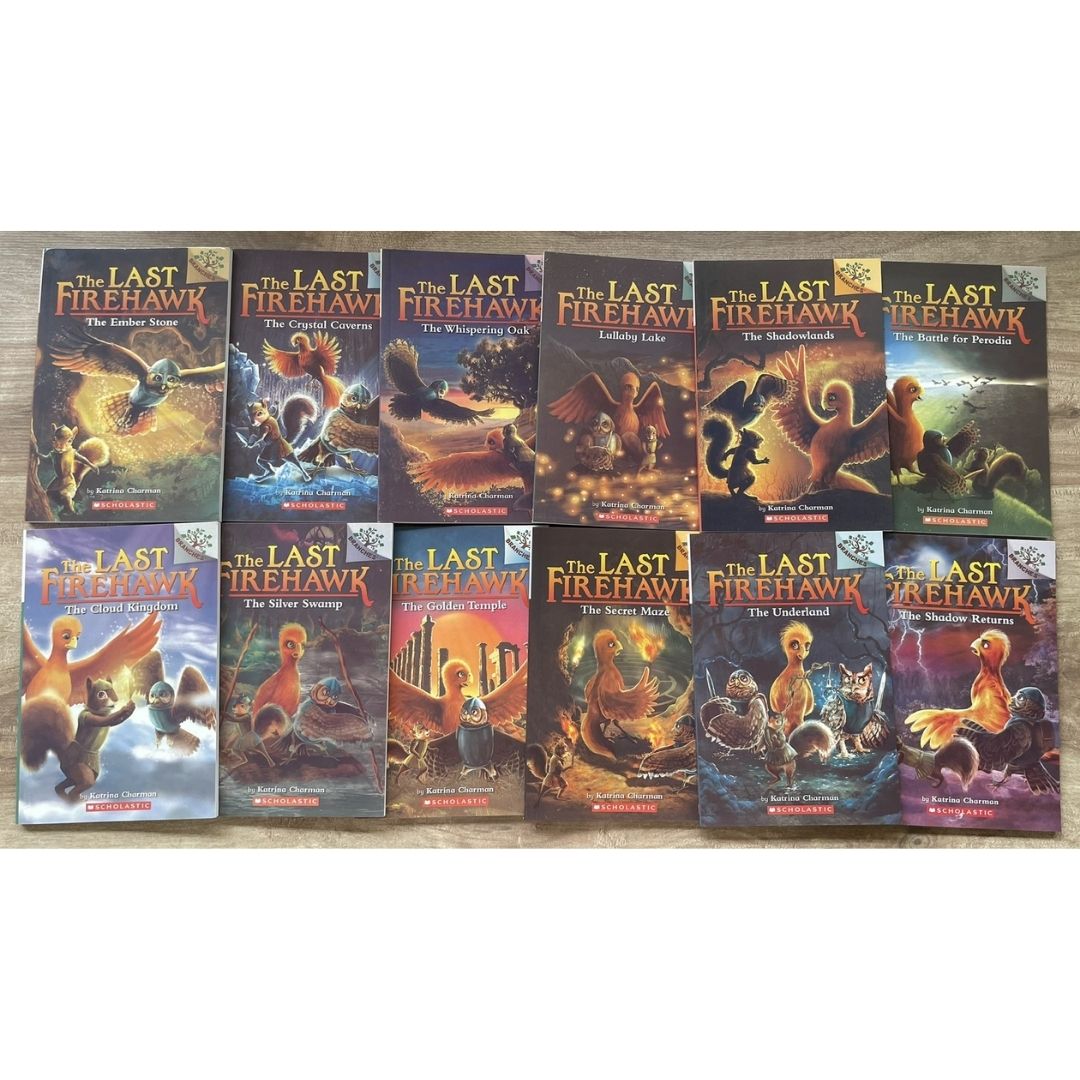 The Last Firehawk (12 books) brand new softcover, no box, with SLIGHT FOLDS on book covers and pages