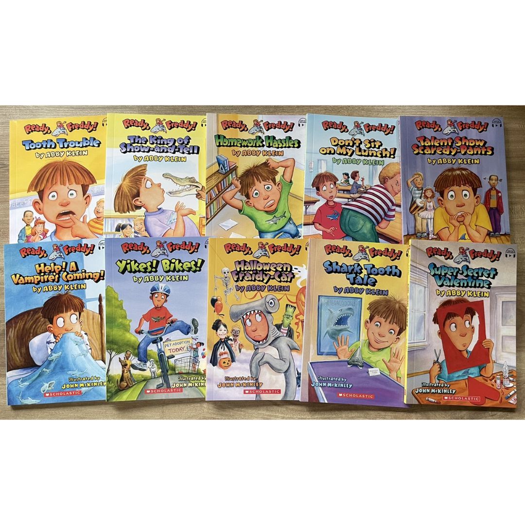 READY, FREDDY Scholastic Chapter Books (10 books) box set, brand new softcover - BOX with SLIGHT DENTS