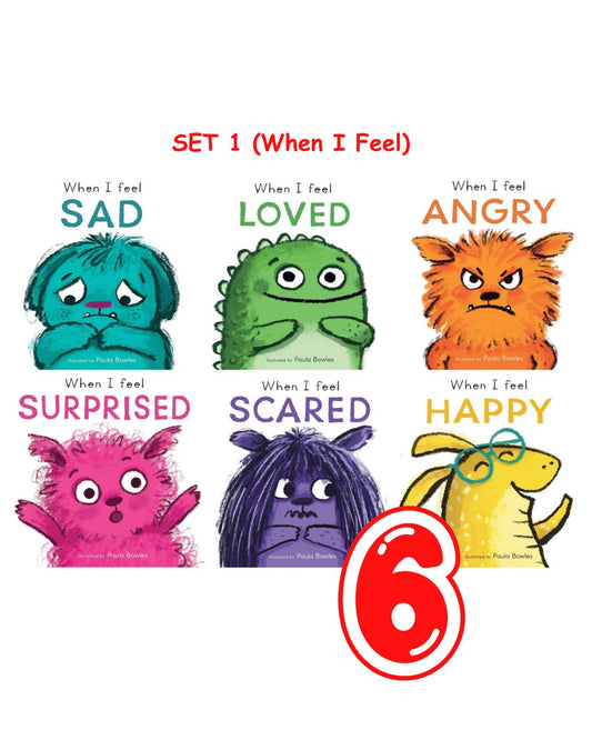 WHEN I FEEL Angry Happy Loved Sad Scared Surprised // WHEN I AM Brave Calm Creative Curious Kind Playful (First Behaviors) (6 Board Books) brand new, no box