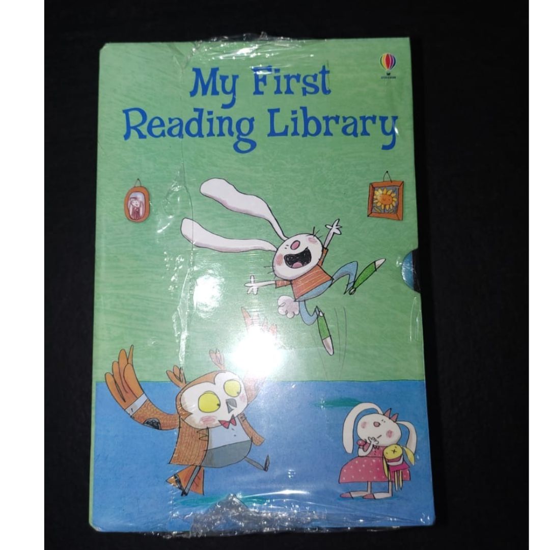 Usborne My First Reading Library 50 books Level 1 (green box) BOX with TEAR and DENTS, books no damage