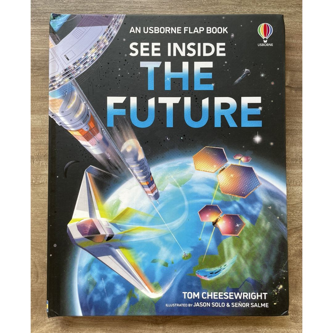 Usborne SEE INSIDE The Future (brand new board book, with SLIGHT DENTS on book cover)