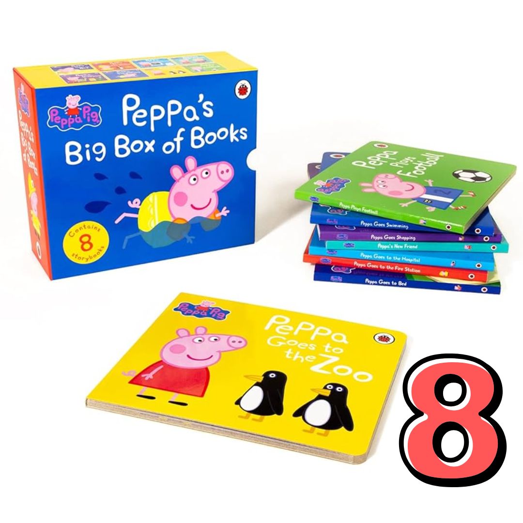 PEPPA PIG: PEPPA'S BIG BOX OF BOOKS (8 books) box set, brand new board books