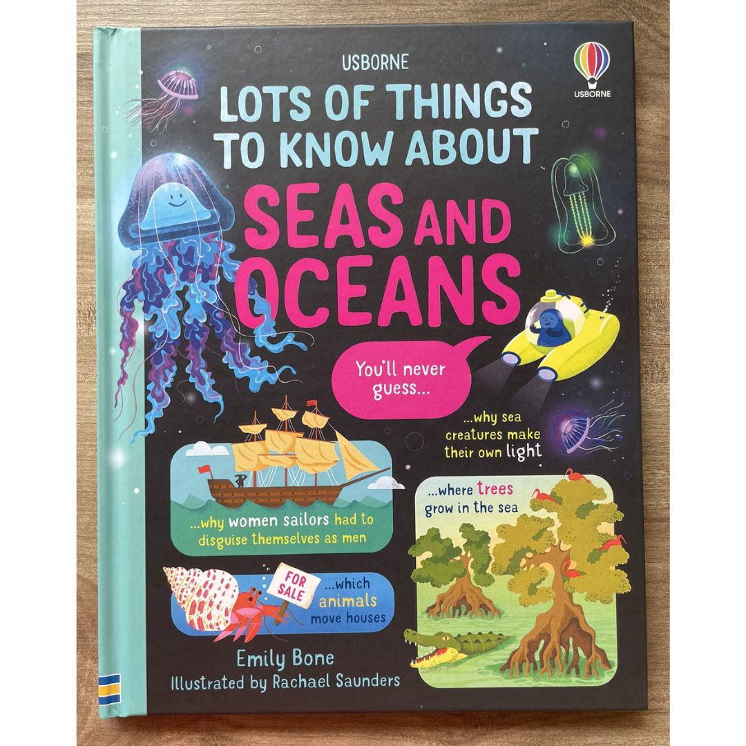 Usborne Lots of Things to Know About SEAS AND OCEANS (brand new Hardcover) - with SLIGHT DENTS on book cover