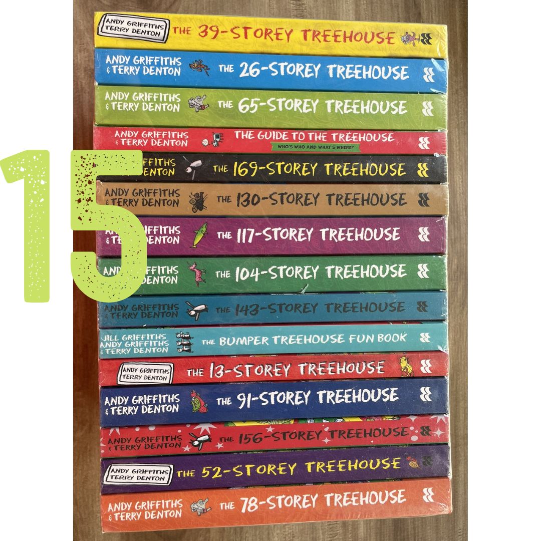 STOREY TREEHOUSE (15 books) brand new softcover, BOX with SLIGHT DENTS, books no damage