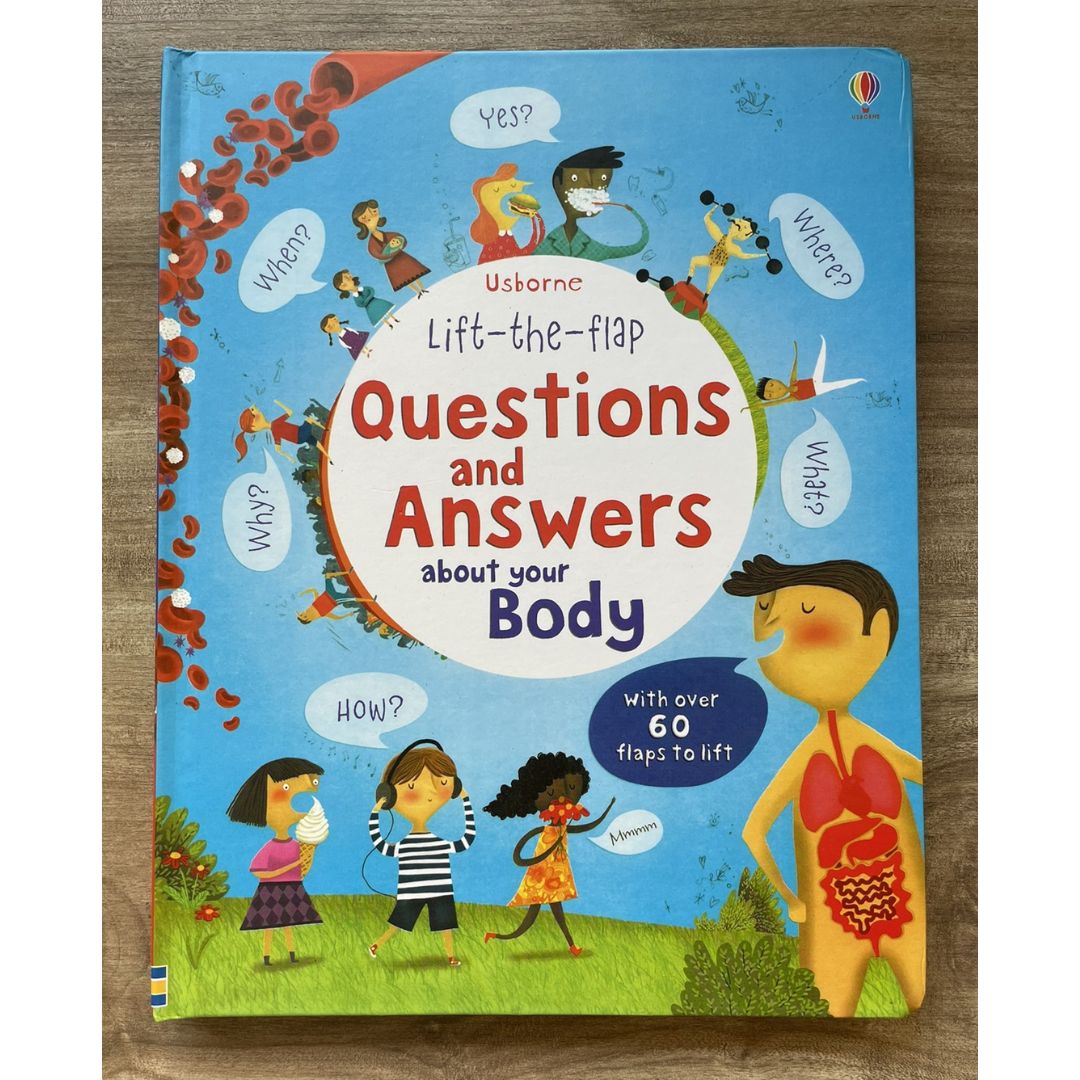 Usborne Lift-the-flap Questions and Answers About (SINGLES, brand new Board Book, w/ SLIGHT DENTS on book cover) Animals / Body / Feelings / Food / Jobs / Money / Nature