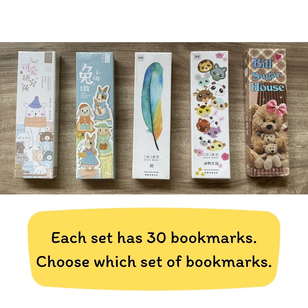 Bookmarks Set (30 pcs bookmarks in a set) (Pls. choose design)