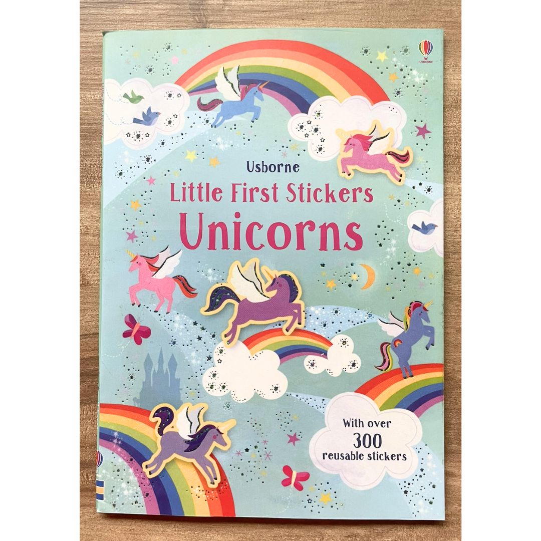 Usborne LITTLE First Stickers (SINGLES) (9.5 by 6.9 inches) Flowers / Football / Love and Kindness / Mermaids