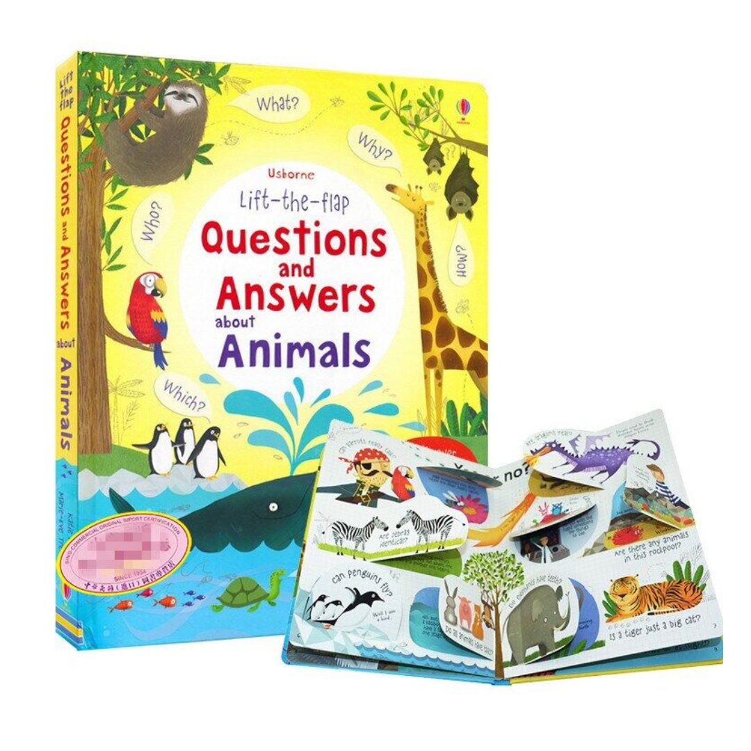Usborne Lift-the-flap Questions and Answers About (SINGLES, brand new Board Book, w/ SLIGHT DENTS on book cover) Animals / Body / Feelings / Food / Jobs / Money / Nature