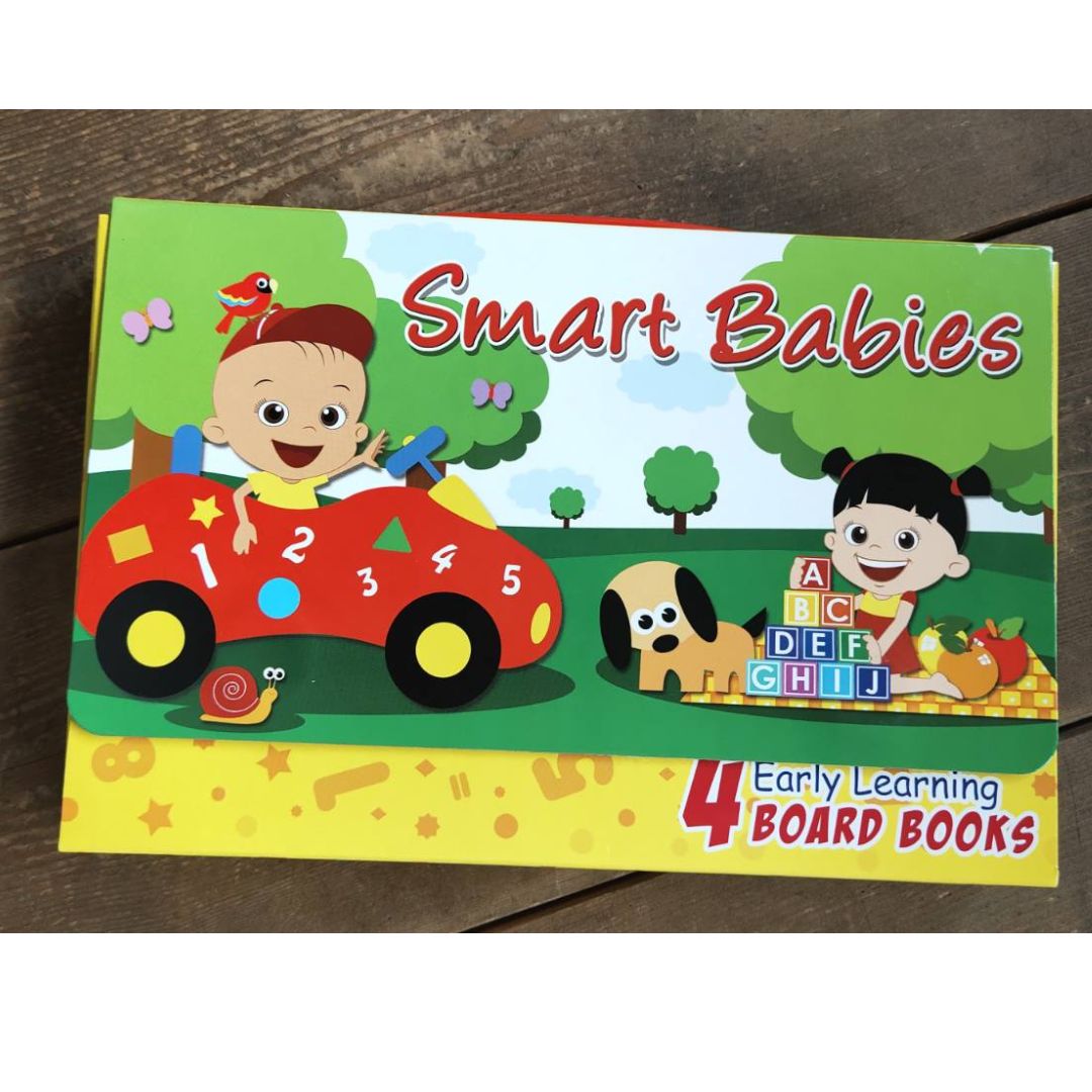 Smart Babies EARLY LEARNING (4 board books) with Carry Case