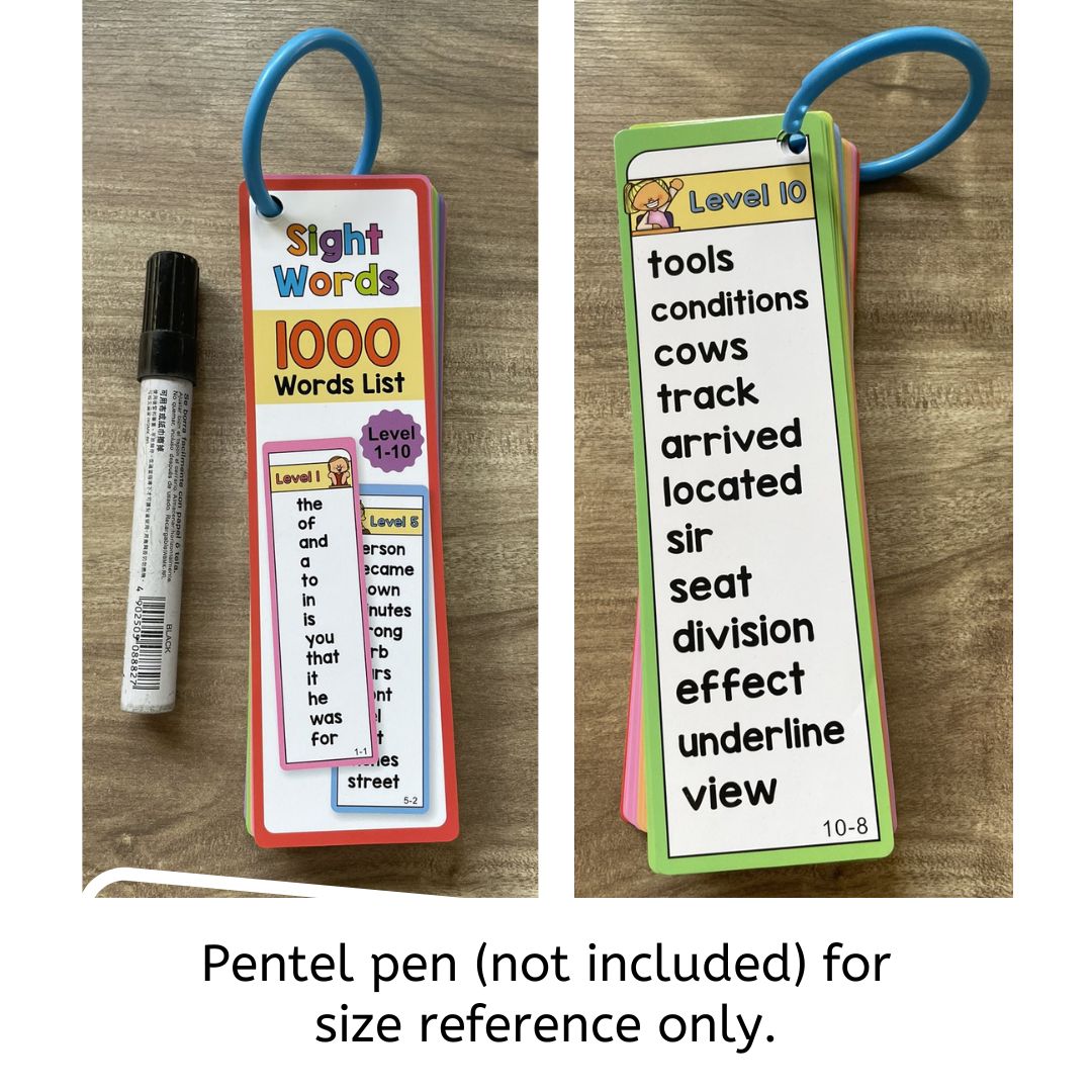 Sight Words Flash Cards Set (1000 Words, 41 Cards) High-Frequency English Reading Cards for Children (brand new flashcards, no box)