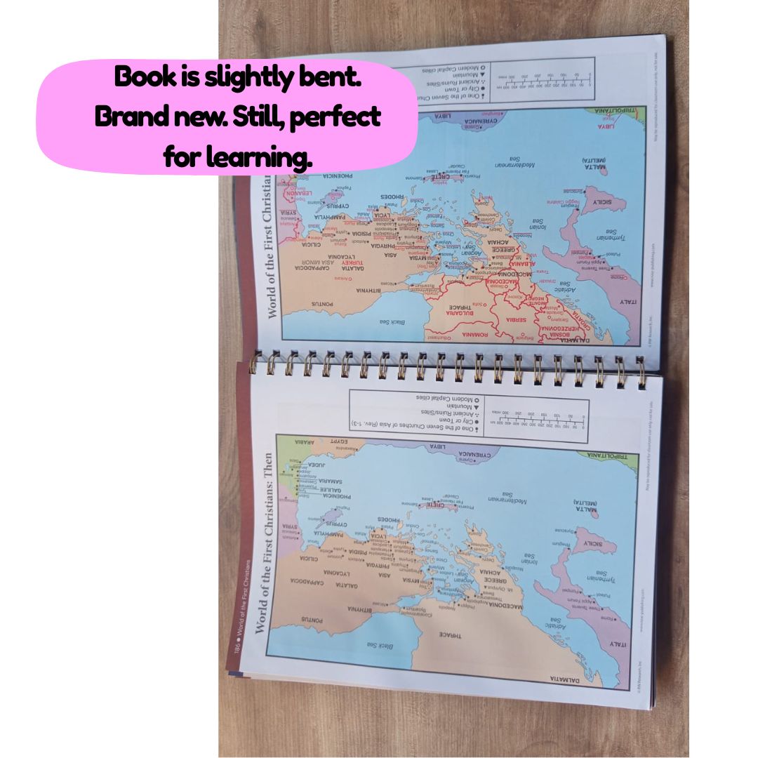 Rose Book of Bible Charts, Maps, and Time Lines Spiral-bound – Special Edition (Old and New Testament) with dents/tears on book cover, brand new hardcover