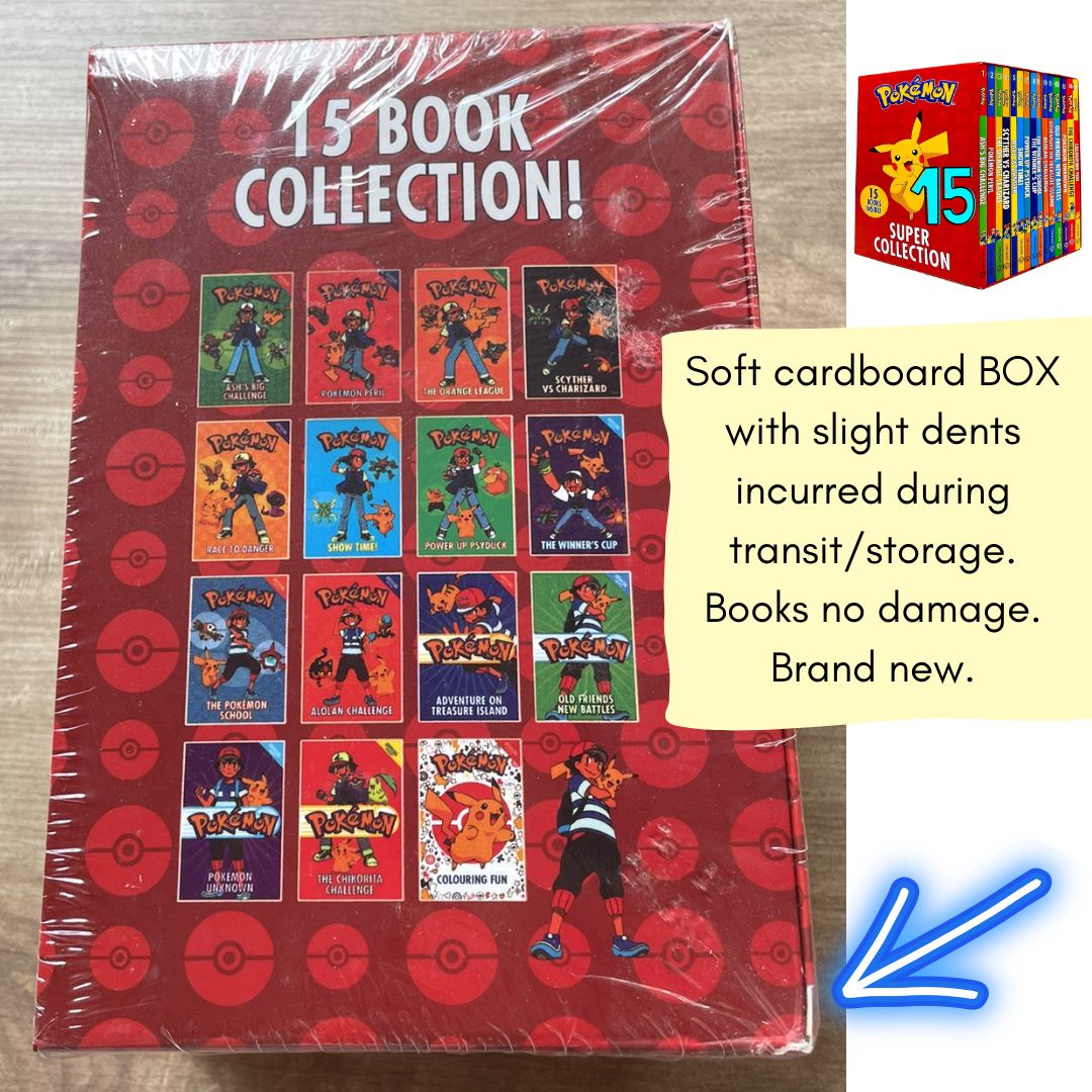 Pokemon (15 softcover books) box set - BOX with SLIGHT DENTS