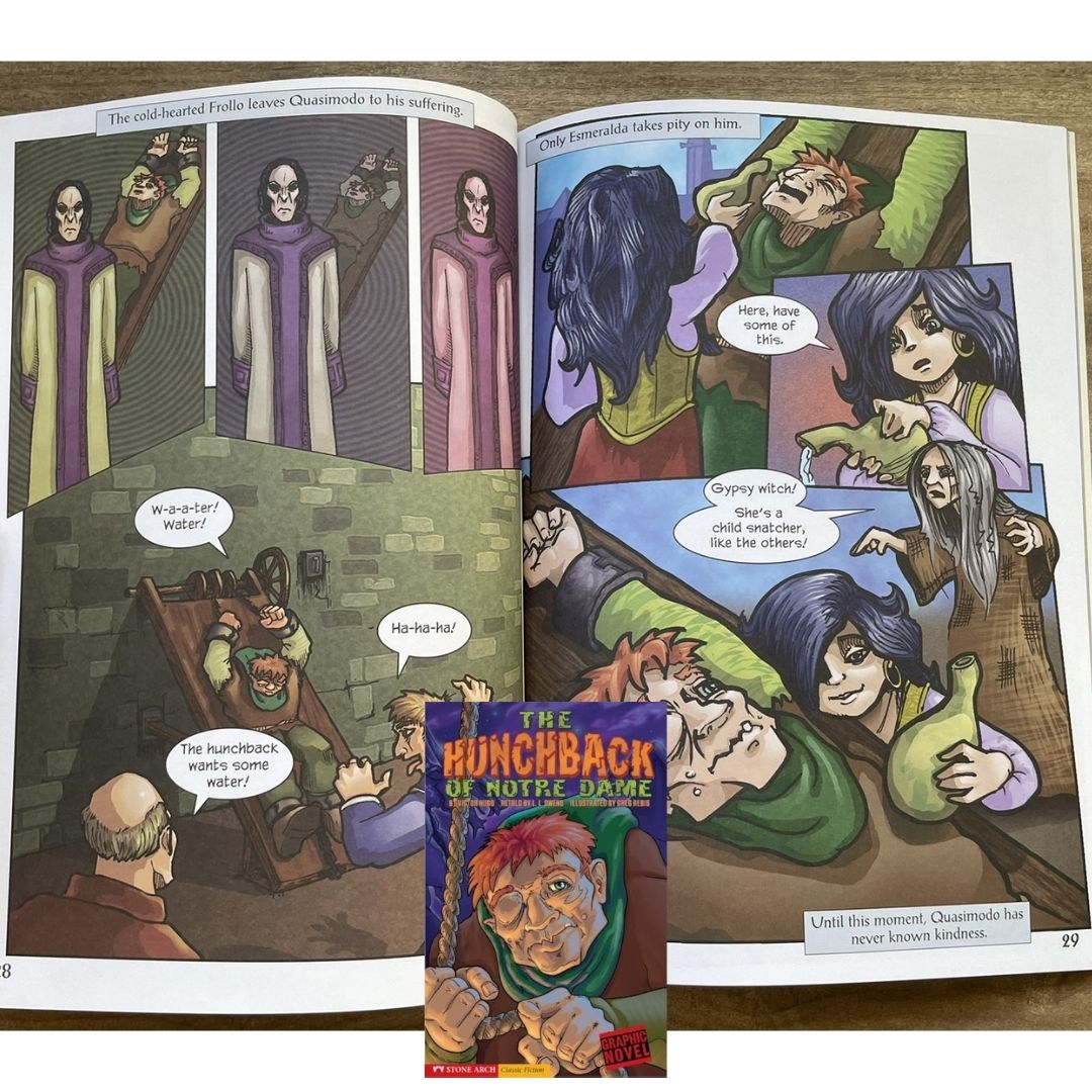 Classic Fiction Graphic Novel (SINGLES) (Alice in Wonderland / Gulliver's Travels / The Hunchback of Notre Dame / The Wizard of Oz) brand new softcover, with SLIGHT TEARS/DENTS/FOLDS on book cover