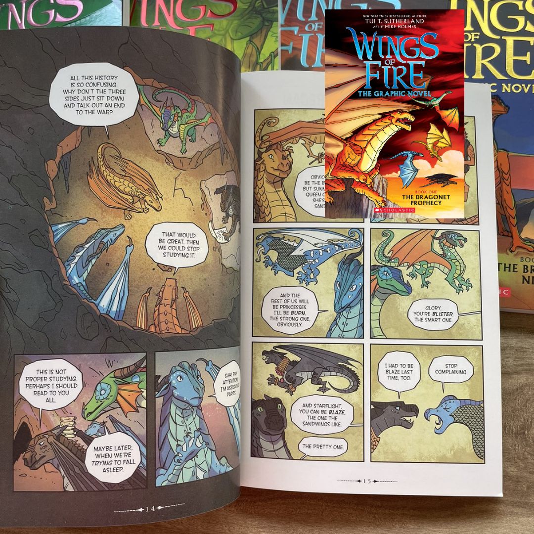 Wings of Fire Graphic Novels (SINGLES, brand new softcover, with SLIGHT FOLDS on book cover)