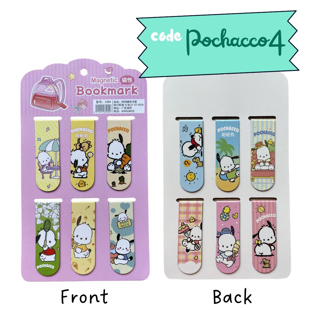 Magnetic Bookmark Clip (6 pcs bookmarks in a set) (Pls. choose design)