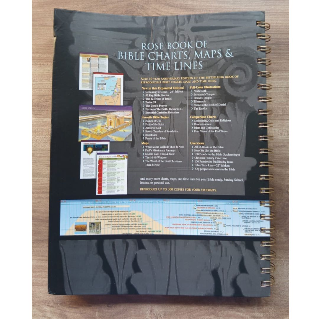 Rose Book of Bible Charts, Maps, and Time Lines Spiral-bound – Special Edition (Old and New Testament) with dents/tears on book cover, brand new hardcover
