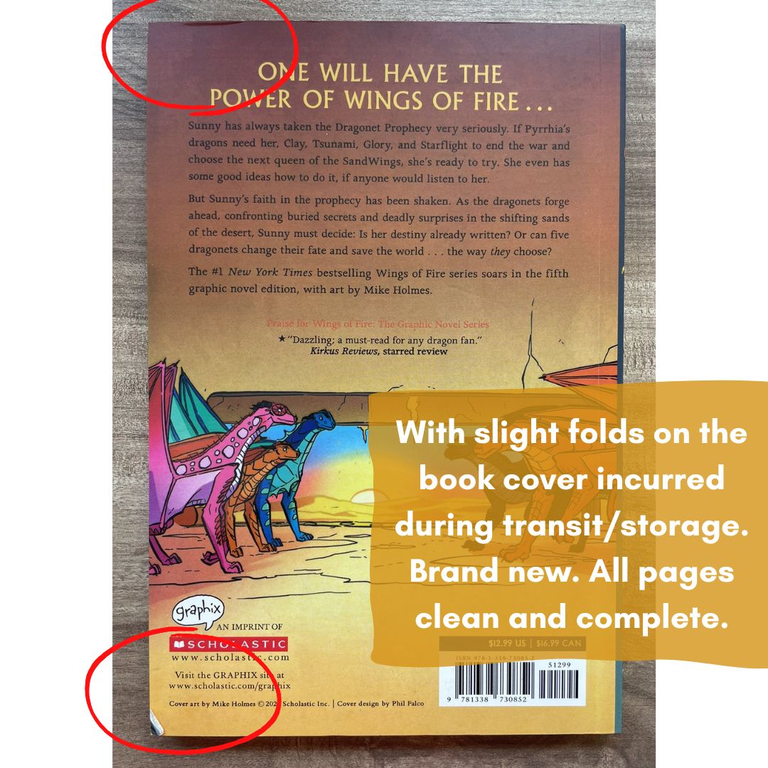 Wings of Fire Graphic Novels (SINGLES, brand new softcover, with SLIGHT FOLDS on book cover)