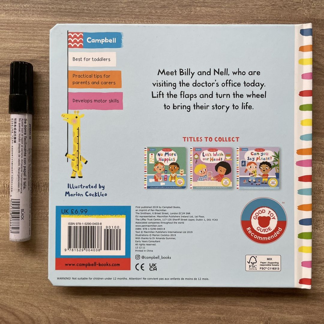 Campbell Big Steps (SINGLES) interactive BOARD BOOK - Can You Say Please/ Going to the Dentist/ Going to the Doctor/ Having a Baby/ Let's Wash Hands/ No More Dummies/ No More Nappies/ I'm Not Sleepy/ I'm Starting Nursery/ We Can Get Dressed