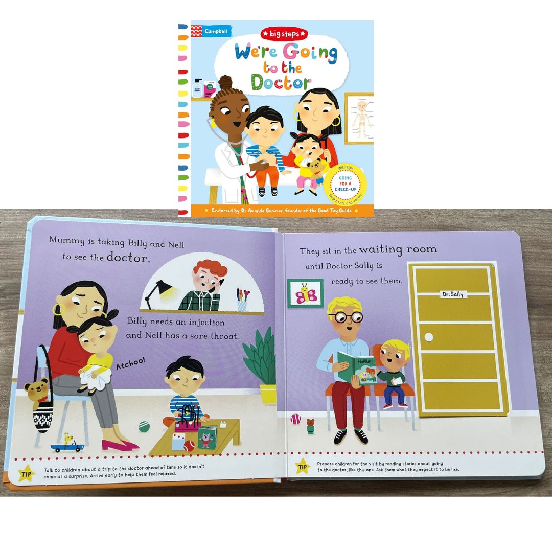 Campbell Big Steps (SINGLES) interactive BOARD BOOK - Can You Say Please/ Going to the Dentist/ Going to the Doctor/ Having a Baby/ Let's Wash Hands/ No More Dummies/ No More Nappies/ I'm Not Sleepy/ I'm Starting Nursery/ We Can Get Dressed