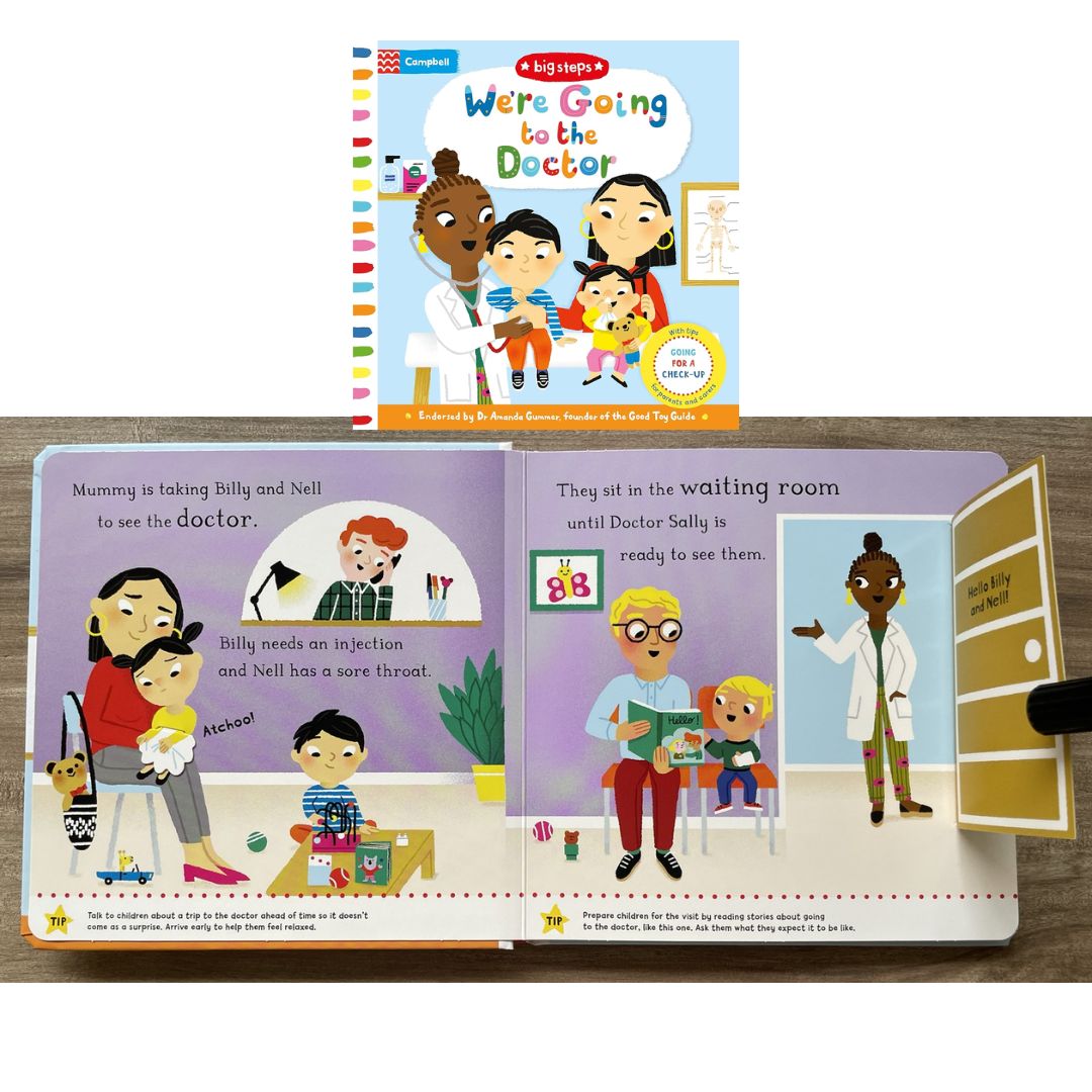Campbell Big Steps (SINGLES) interactive BOARD BOOK - Can You Say Please/ Going to the Dentist/ Going to the Doctor/ Having a Baby/ Let's Wash Hands/ No More Dummies/ No More Nappies/ I'm Not Sleepy/ I'm Starting Nursery/ We Can Get Dressed