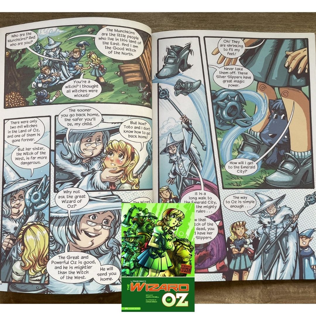 Classic Fiction Graphic Novel (SINGLES) (Alice in Wonderland / Gulliver's Travels / The Hunchback of Notre Dame / The Wizard of Oz) brand new softcover, with SLIGHT TEARS/DENTS/FOLDS on book cover