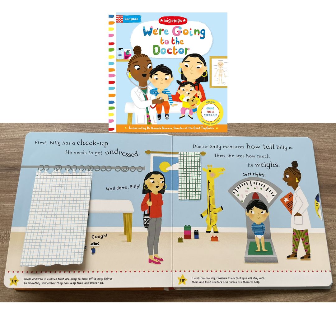 Campbell Big Steps (SINGLES) interactive BOARD BOOK - Can You Say Please/ Going to the Dentist/ Going to the Doctor/ Having a Baby/ Let's Wash Hands/ No More Dummies/ No More Nappies/ I'm Not Sleepy/ I'm Starting Nursery/ We Can Get Dressed