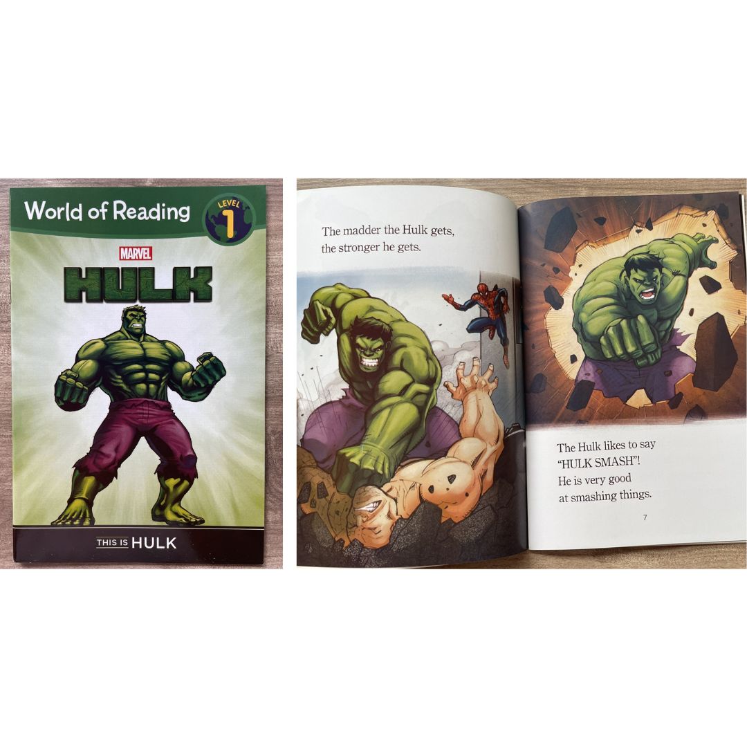 [With damage on some book pages, pls. see photos] World of Reading AVENGERS (17 books) (brand new softcover, no box) - Thor Iron Man Spiderman Hulk Captain America etc
