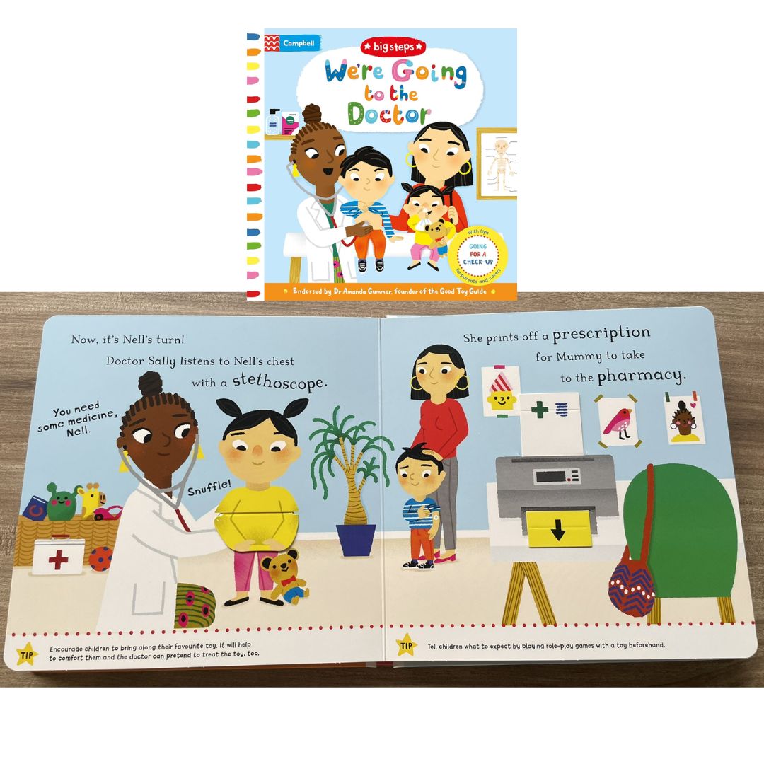 Campbell Big Steps (SINGLES) interactive BOARD BOOK - Can You Say Please/ Going to the Dentist/ Going to the Doctor/ Having a Baby/ Let's Wash Hands/ No More Dummies/ No More Nappies/ I'm Not Sleepy/ I'm Starting Nursery/ We Can Get Dressed