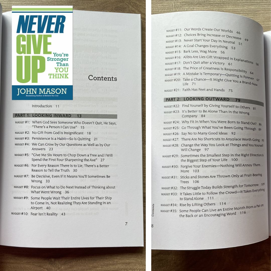Never Give Up/ Be Uncommon/ Be Yourself/ Believe You Can/ The Power of You (by John Mason) (SINGLES) brand new softcover