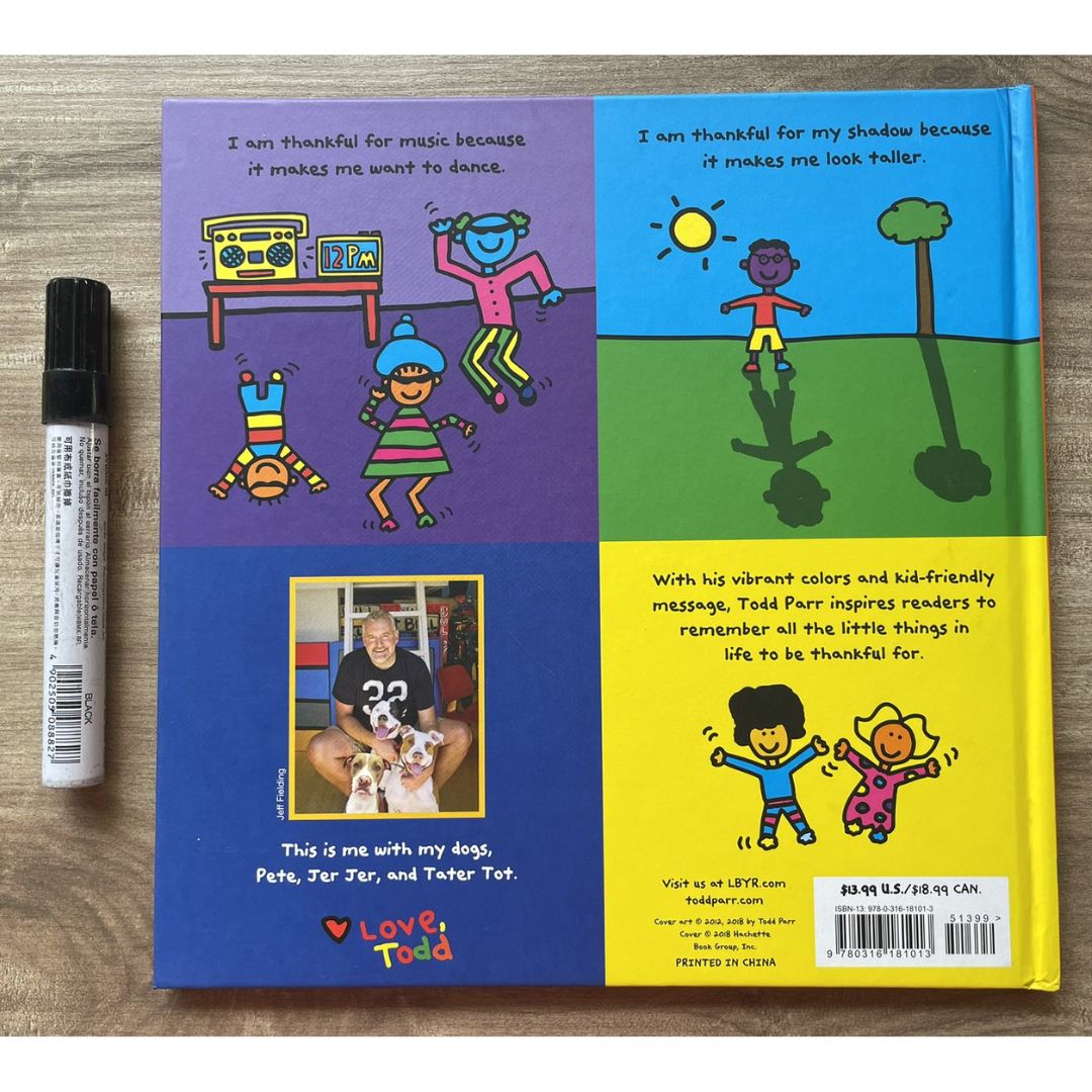The Thankful Book (Hardcover) by Todd Parr - with slight dents on book cover